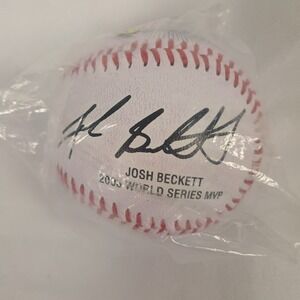 Digital Miami Marlins 2003 World Series Signed By Josh Beckett Baseball